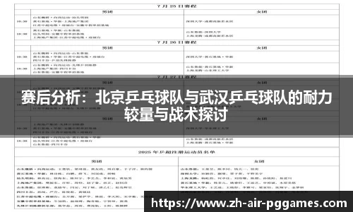赛后分析：北京乒乓球队与武汉乒乓球队的耐力较量与战术探讨